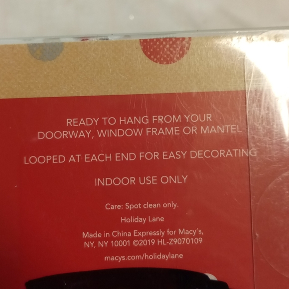Macy's "FA LA LA LA" Holiday Lane 6' Fabric Christmas Garland NIB - Picture 4 of 5